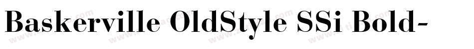 Baskerville OldStyle SSi Bold字体转换